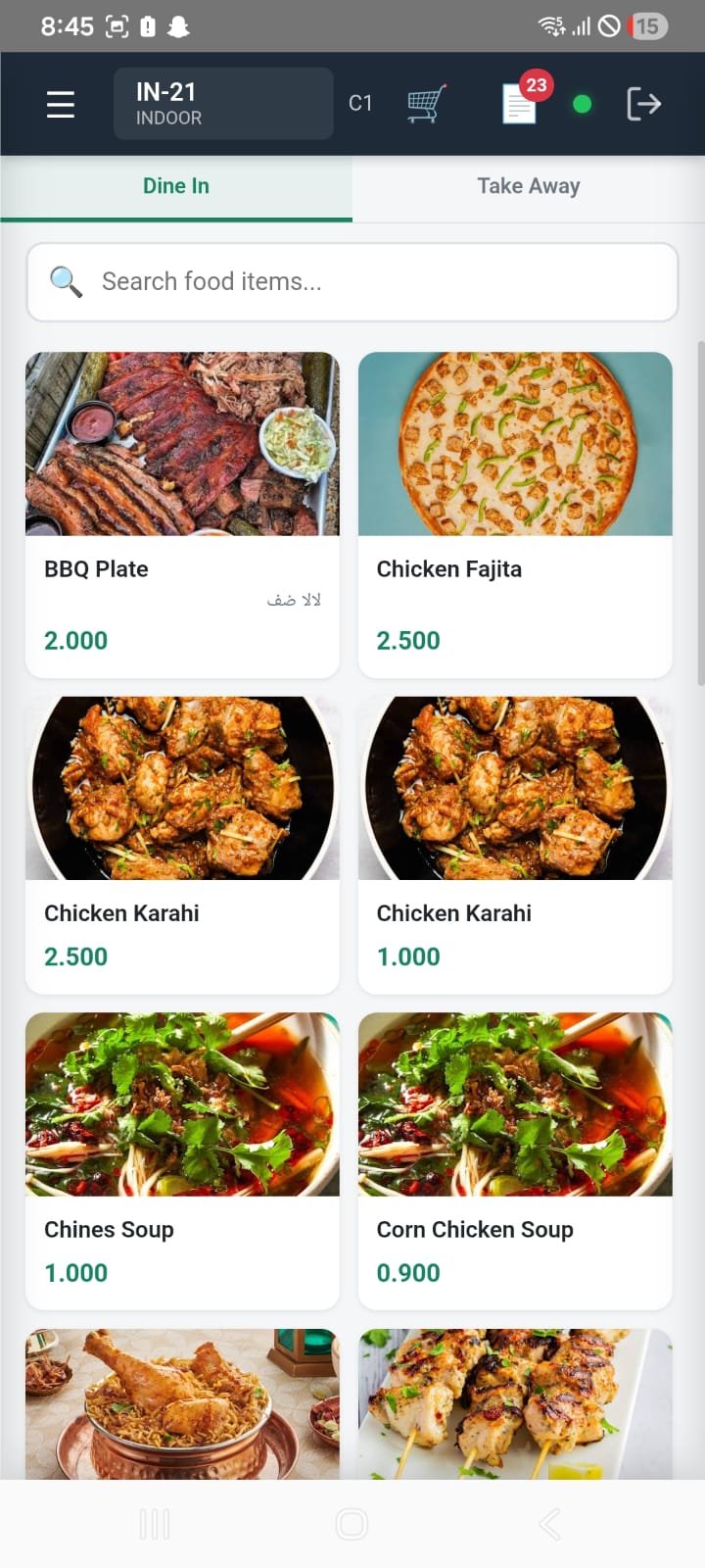 See every table and its status
