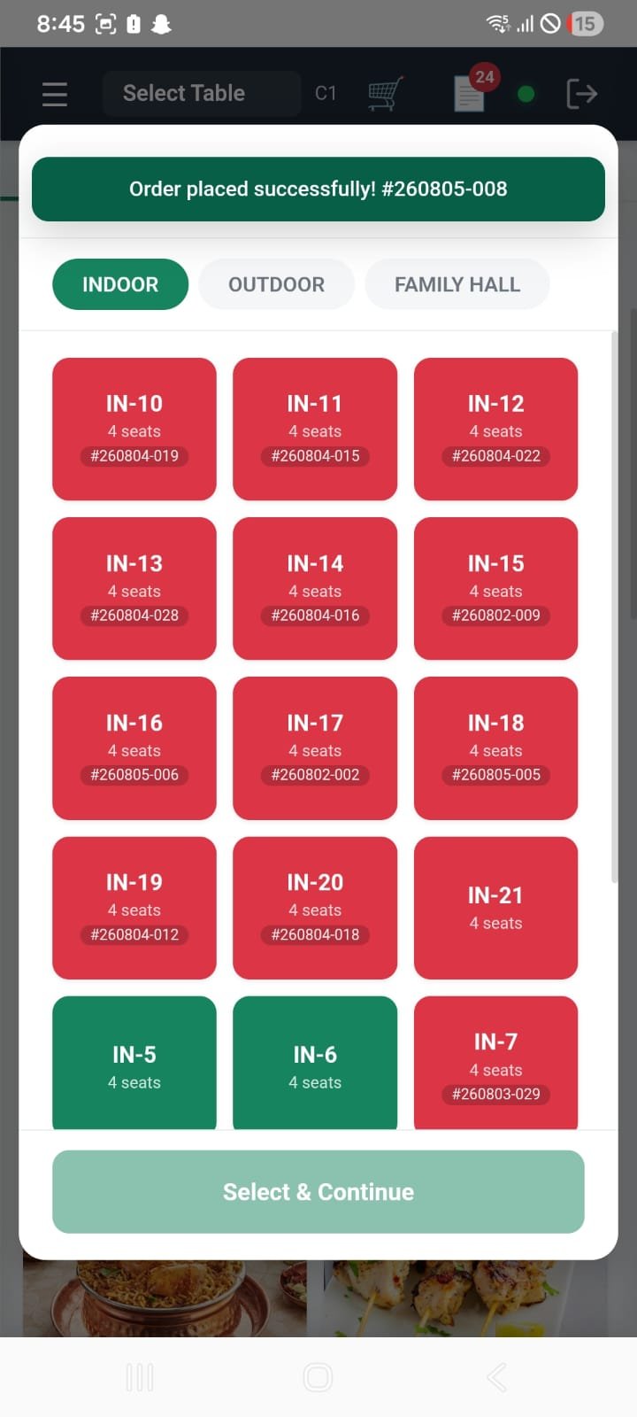 Change an order in seconds